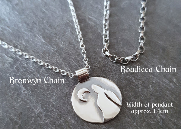 Iceni Plain Sterling Silver Chains (two types)