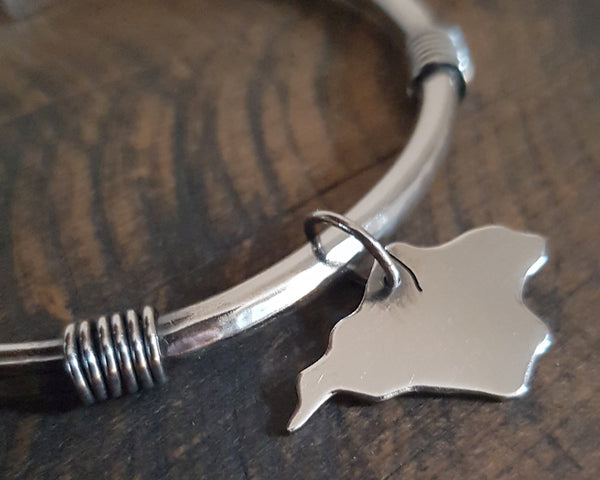 Isle of Wight Sterling Silver 'Boudicca' Torque Bangle