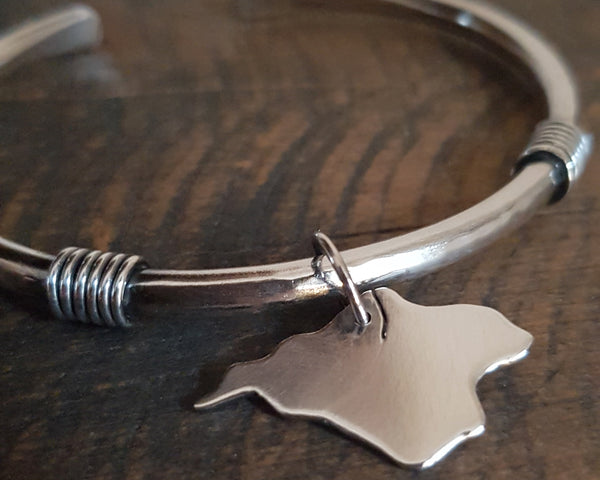Isle of Wight Sterling Silver 'Boudicca' Torque Bangle