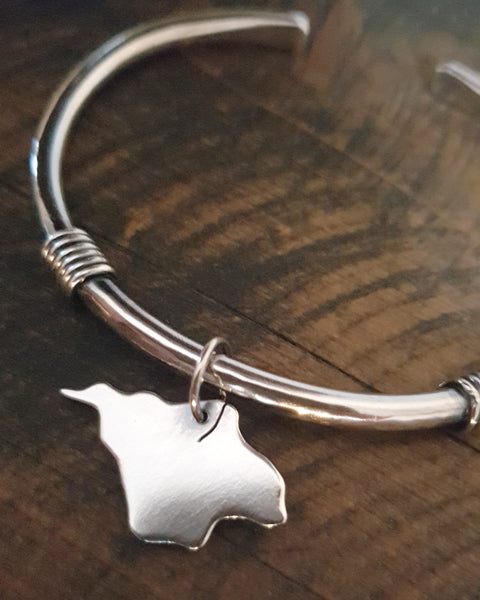 Isle of Wight Sterling Silver 'Boudicca' Torque Bangle