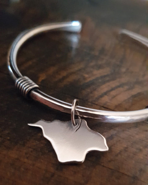 Isle of Wight Sterling Silver 'Boudicca' Torque Bangle