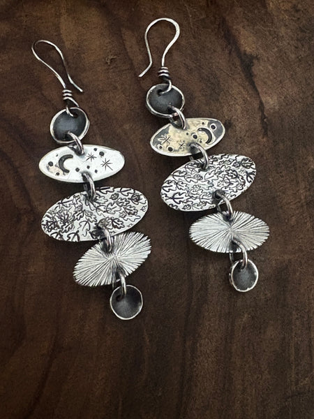 Between the Branches - Drop Earrings - 100% Sterling Silver or Copper with Sterling Silver Ear Wires