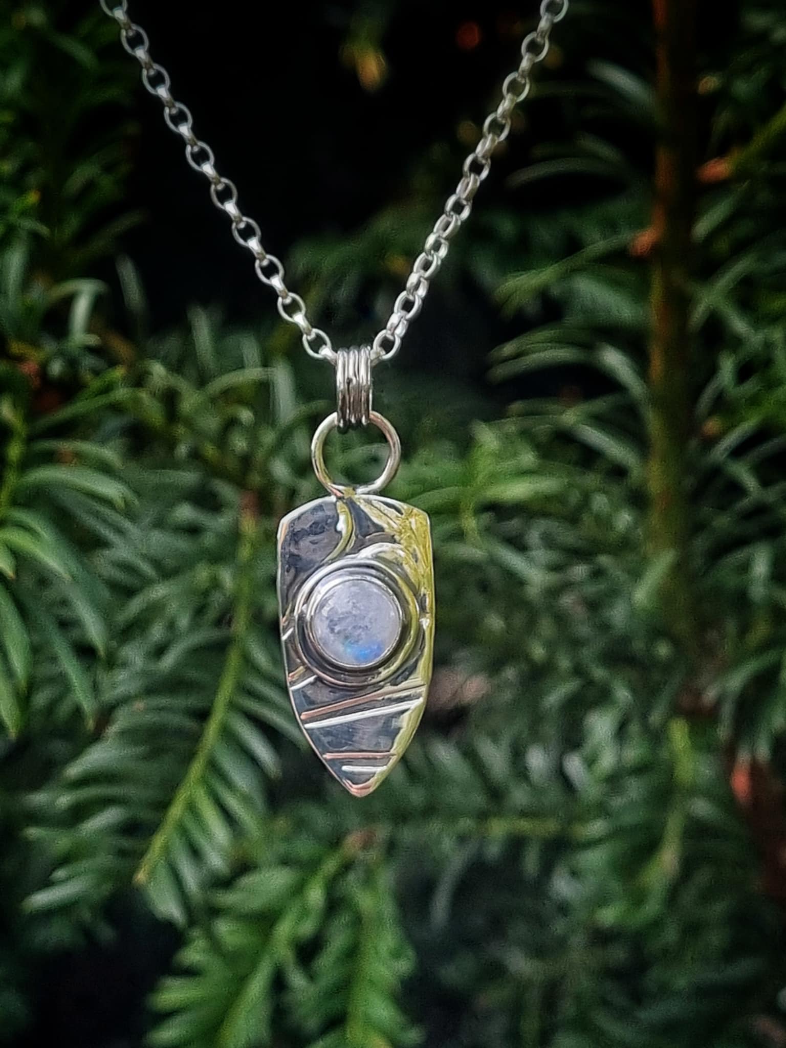 ***Pendant Only***Relic Pendant with Rainbow Moonstone***If you would like a chain, please use the link in the description