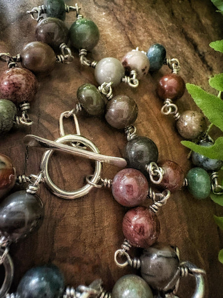 Tree Lore - Jasper & Agate Bead Necklace with NO TOKYN