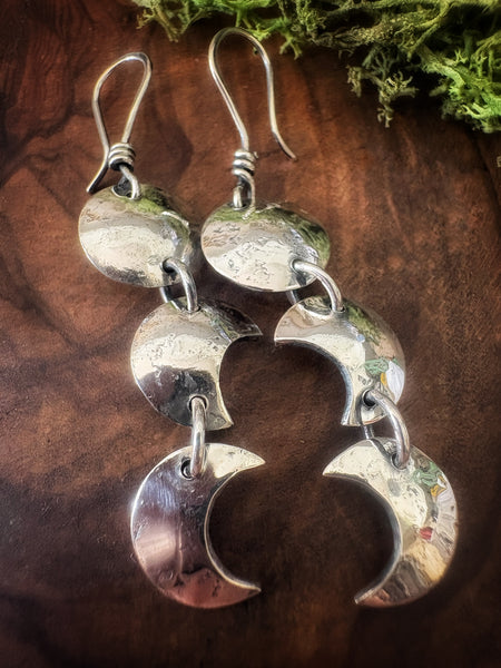 Sterling Silver Moonphase Earrings