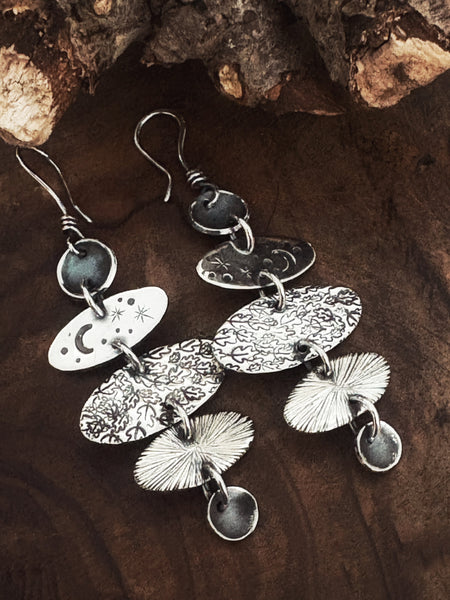 Between the Branches - Drop Earrings - 100% Sterling Silver or Copper with Sterling Silver Ear Wires