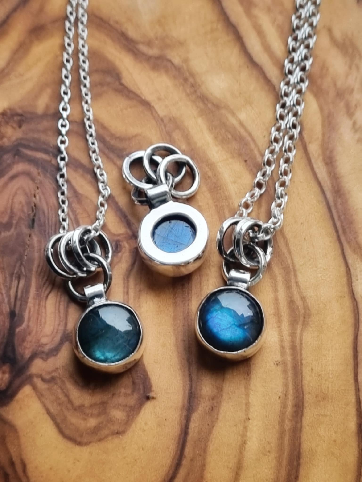 Small Sterling Silver Labradorite Pendant (Pendant only, if you would like to add a chain, please follow the links in the description)