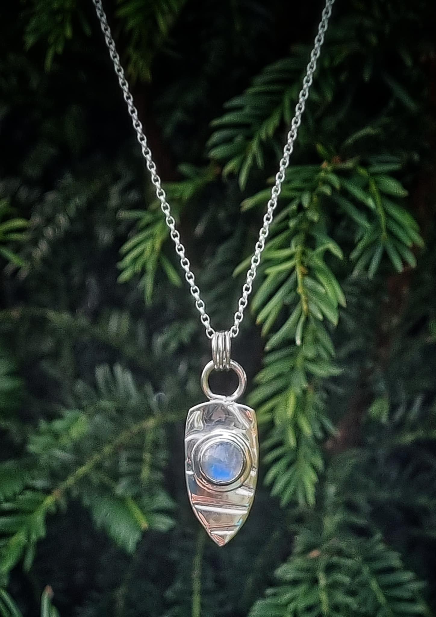 ***Pendant Only***Relic Pendant with Rainbow Moonstone***If you would like a chain, please use the link in the description