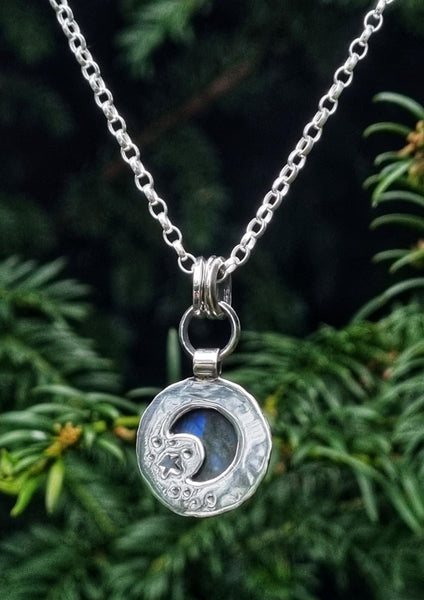 **Pendant Only** Sterling Silver and Labradorite Pendant (please add chain, if needed, via link in description)