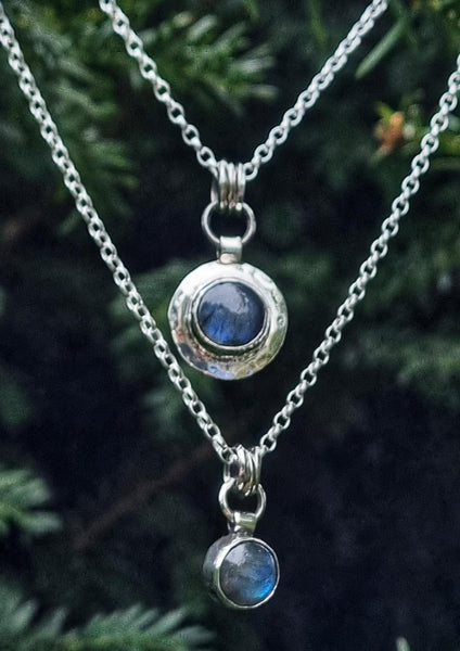 **Pendant Only** Sterling Silver and Labradorite Pendant (please add chain, if needed, via link in description)