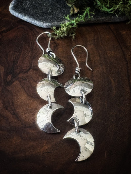 Sterling Silver Moonphase Earrings
