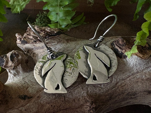 Moongazing Hare Sterling Silver Earrings