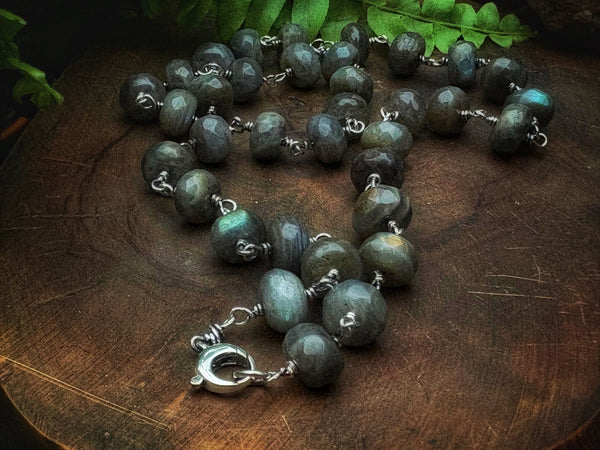 Awan, Labradorite Bead Necklace