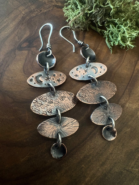 Between the Branches - Drop Earrings - 100% Sterling Silver or Copper with Sterling Silver Ear Wires