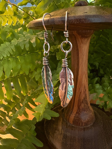 Sterling Silver Feather Earrings