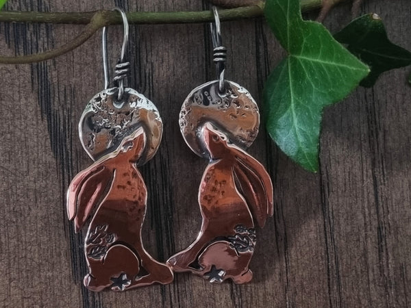 Duirwyn the Oak Hare Earrings