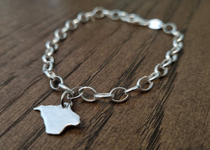 Sterling Silver Isle of Wight Charm Bracelet