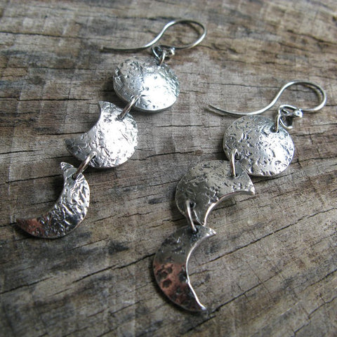 Sterling Silver Moonphase Earrings